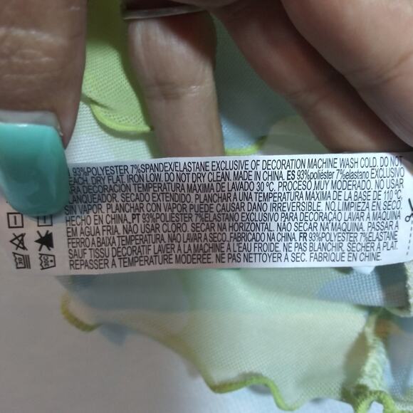 Forever 21 Neon Yellow Mesh Retro Daisy Sleeveless Crop Top Size Small - Picture 5 of 6